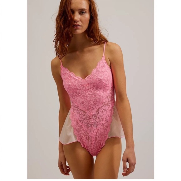 NWT We are HAH/Free People Maid To Wear Bodysuit Rose Quartz Size S - Picture 7 of 10